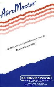 Image not found :Luftwaffe Fighter Numbers (part 1), Double sheet !