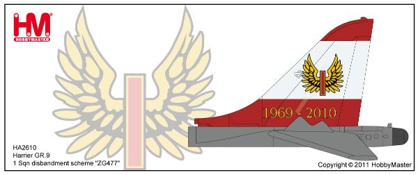 Image not found :Harrier GR.9, RAF 1 Sqn disbandment scheme 'ZG477'