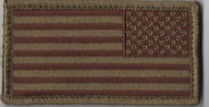 Image not found :US VLAG (SPIEGELBEELD) KHAKI GROEN