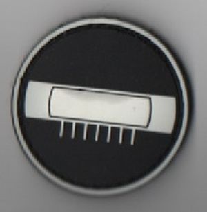 Image not found :ELECTRONICA EMBLEEM KLEIN (ZWART/WIT)