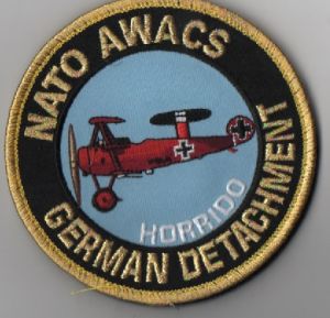 Image not found :NATO AWACS HORRIDO GERMAN DETACHMENT (RED FOKKER FIGUUR) (MEERKLEUR