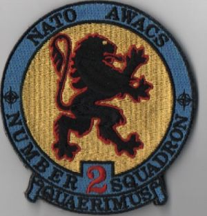 Image not found :NATO AWACS NUMBER 2 SQUADRON QUAERIMUS (MEERKLEURIG)(STOF)