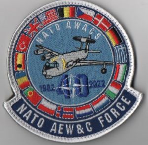 Image not found :NATO AWACS 1982 40 2022 NATO AEW&C FORCE (NATO FLAGS)(MEERKLEURIG)