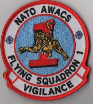 Image not found :NATO AWACS FLYING SQUADRON 1 VIGILANCE (TIJGER FIGUUR) (MEERKLEURIG