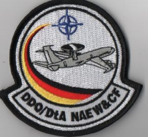 Image not found :DDO/DTA NAEW&CF (WIT) MET DUITSE VLAG (DRIE KLEUR)