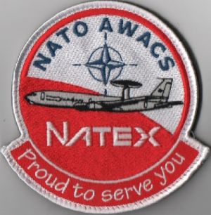 Image not found :NATO AWACS NATEX PROUD TO SERVE YOU (ROOD/WIT)