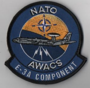 Image not found :NATO AWACS E-3A COMPONENT (BLAUW/GEEL) (STOF)