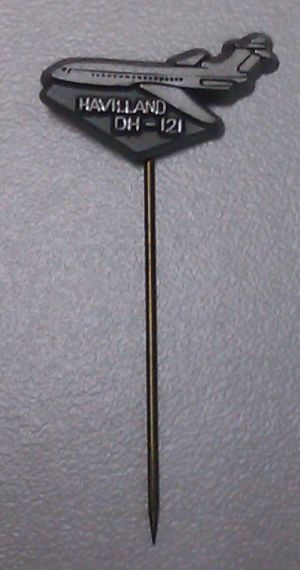 Image not found :De Havilland DH-121 (silver background)