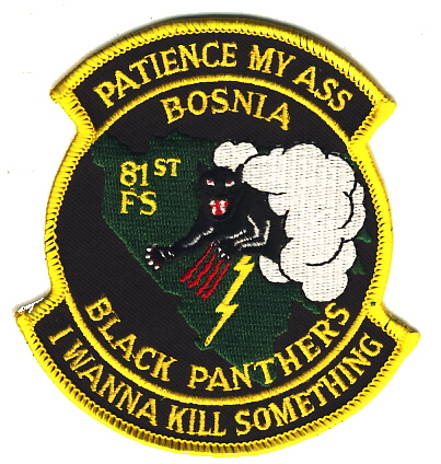 Image not found :81st FS, Bosnia-Black Panthers-Things are heatin' up (10cm)