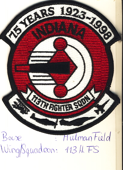 Image not found :75 Years 1923-1998 ,113th Fighter SQDN
