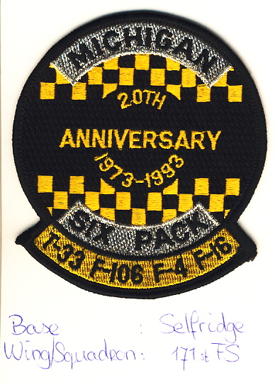 Image not found :Michigan Six Pack, 20th Anniversary 1973-1993,T-33 F-106 F-4 F-16