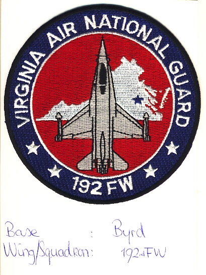 Image not found :Virginia Air National Guard, 192 FW (Light Bleu)