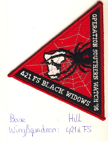 Image not found :Operation Southern Watch'96, 421 FS Black Widows