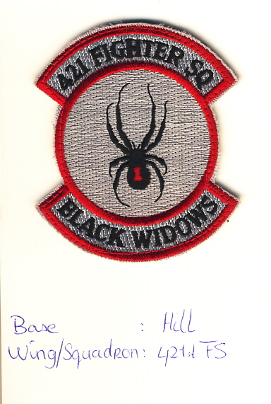 Image not found :421 Fighter SQ, Black Widows (Velcro)