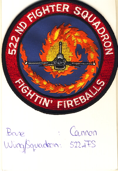 Image not found :522ND Fighter Squadron, Fightin'Fireballs