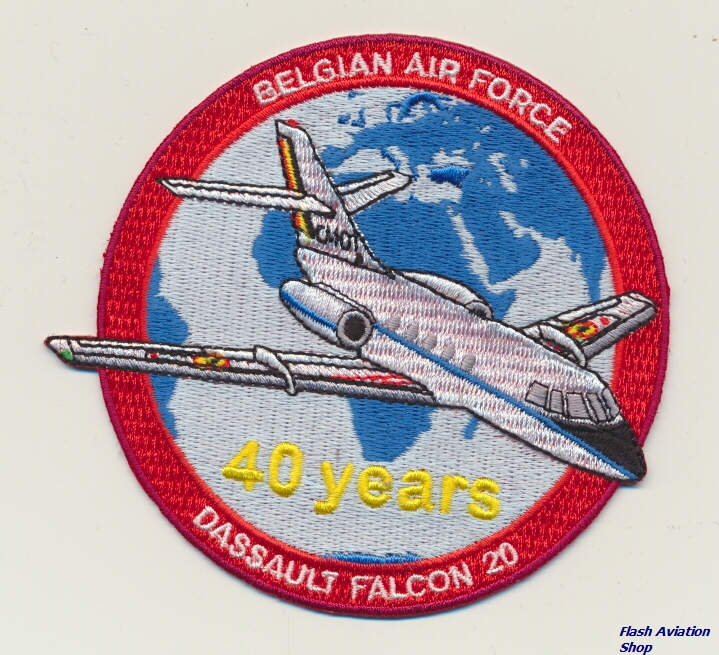 Image not found :Belgian Air Force, 40 Years, Dassaul tFalcon 20