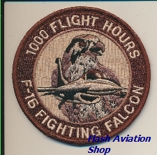 Image not found :F-16 Fighting Falcon 1000 Flight Hours (Desert, velcro)