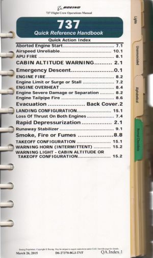 Image not found :737 Quick Reference Handbook (2015)