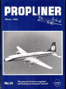 Image not found :Winter 82. Goodyear Gooney, Handsome Hermes, DC-7 running