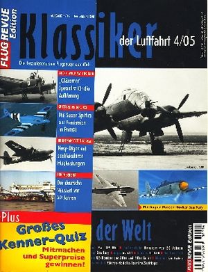 Image not found :4/05; Ju.188, Defiant, XB-19, Sea Fury, F7F Tigercat, Fw.189 Uhu, DH.104,