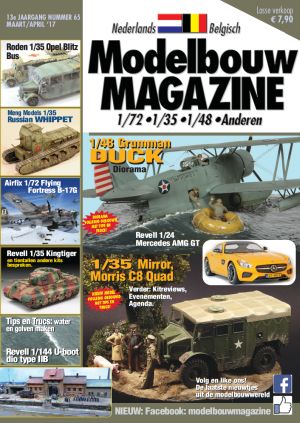 Image not found :Mrt/Apr 2017. Grumman Duck, 1/35 Mirror Morris C8 Quad, 1/144 U-boot, 1/72 B-17F